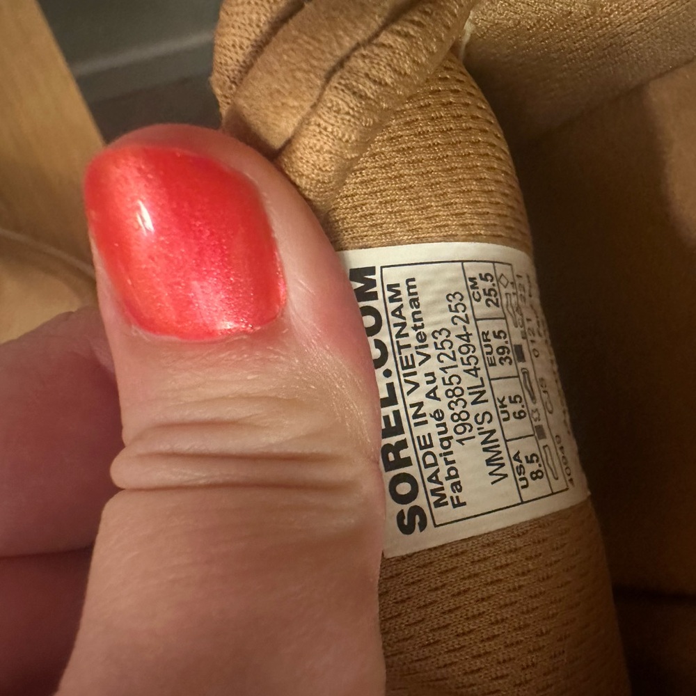 Sorel Tan and White Women's Athletic Sneakers - Picture 8 of 9